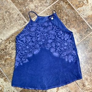 Blue Rayon Tank top